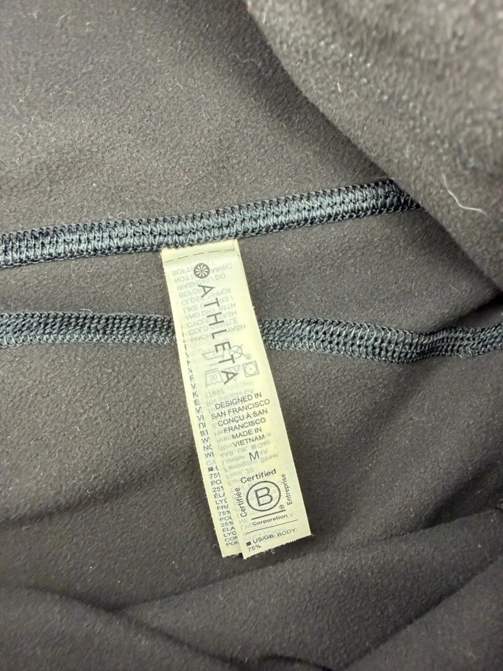 Athleta Rainier Bootcut Pant SuperSonic Fleece Lined Black Sz M - Picture 9 of 11